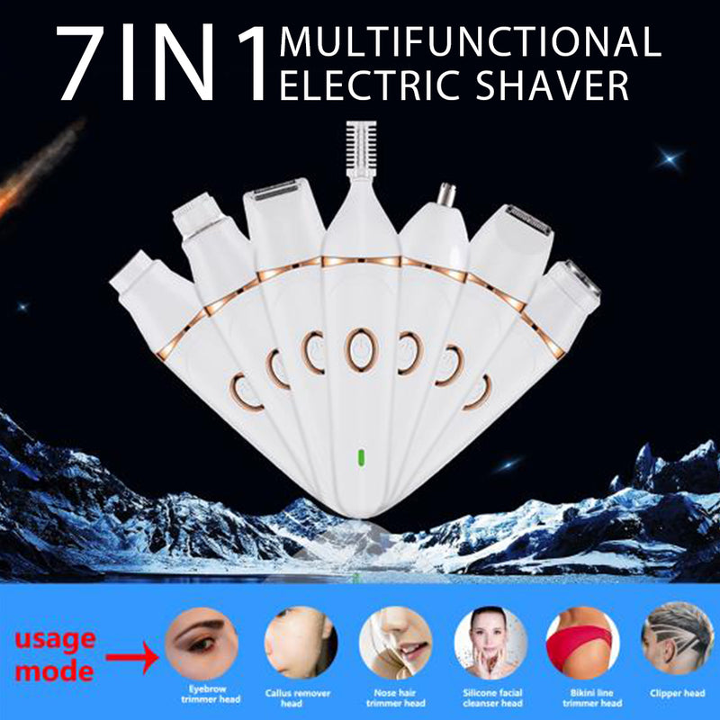 7 in 1 Electric Eyebrow Trimmer USB Rechargeable Home Use Devices Hair Remover