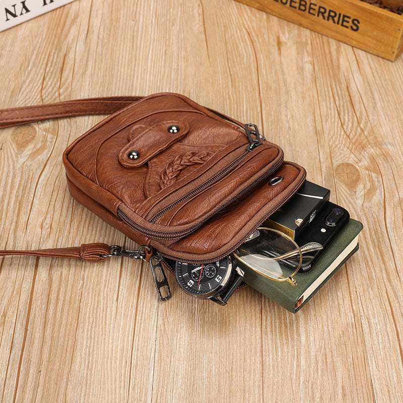 Fashion Simple Leather Crossbody Shoulder Bag