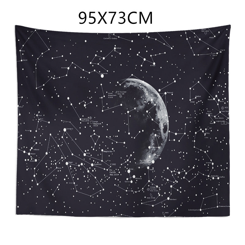 Constellation Tapestry Fantasy Starry Sky Blanket Galaxy Space Pattern Towel Wall Hanging Cloth Bedspread Bedroom Decoration