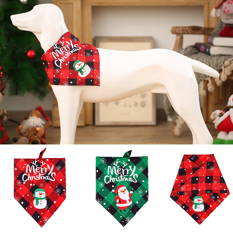 Stylish Christmas Dogs Bib Saliva Towel Pet Collar Scarf for Cat Dog Xams Decor Best Price