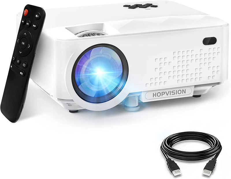 Mini Proiettore 1080P Full Hd,Video Proiettore Portatile 6500 Lumen Con Display Da 240”,Proiettore LCD per 90000 Ore,Compatibile Con HDMI/AV/USB/VGA