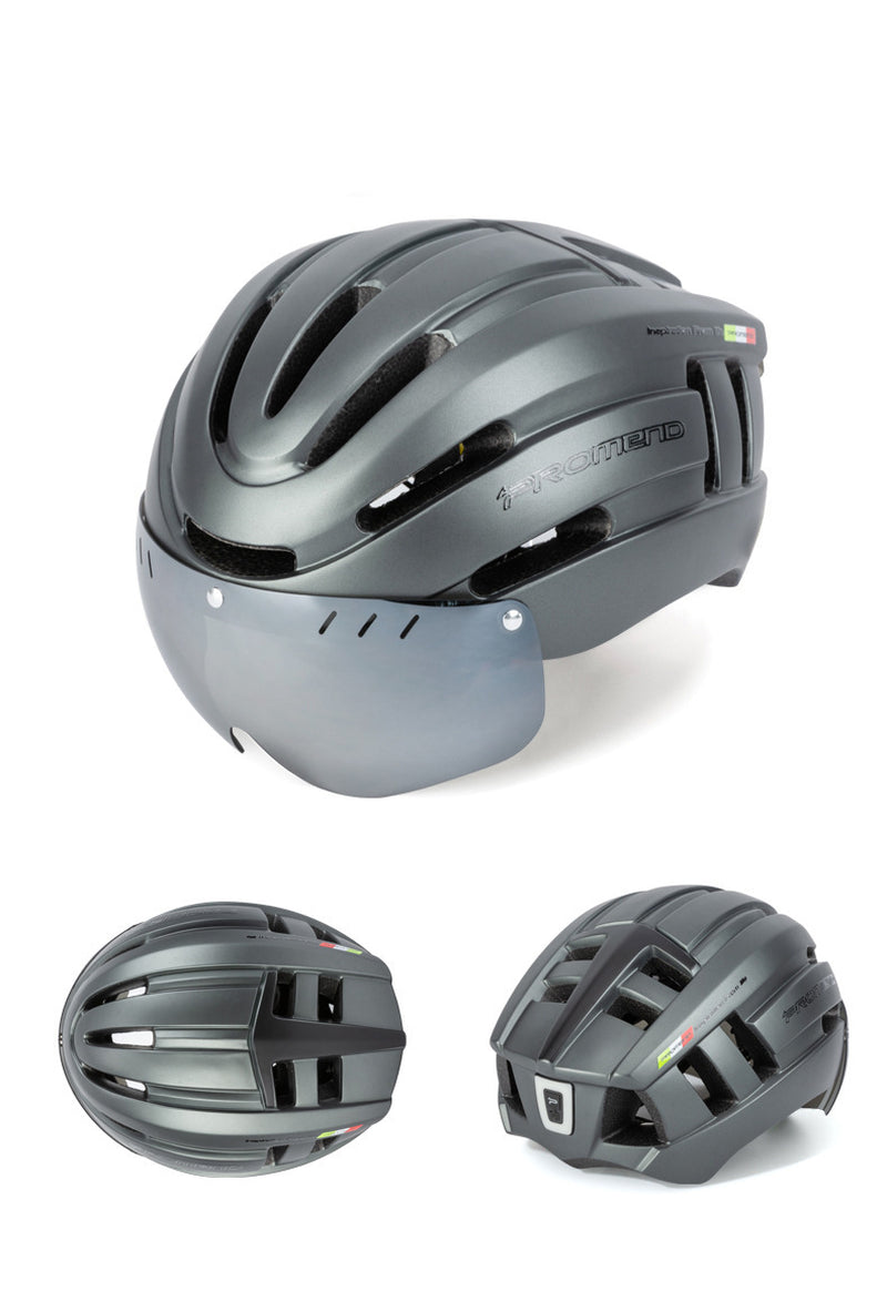 Mountain Bike Helmet and Helmet Integral Molding with LED Warning Iight Mountain Riding Equipment