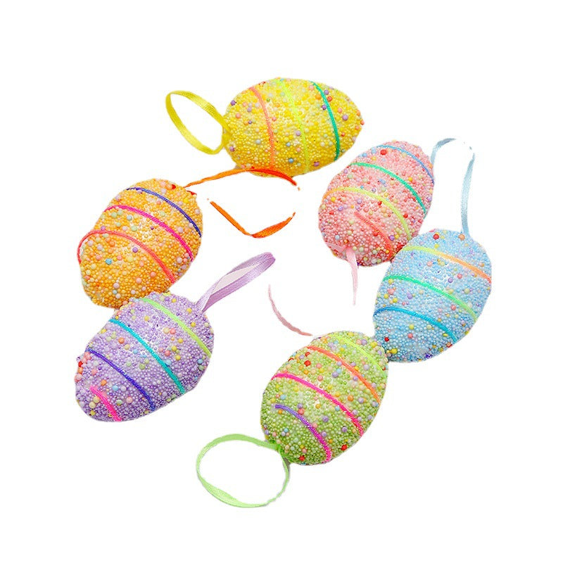 DIY Easter Eggs Puzzle Decoration Painted and Colored Simulation Egg Ornament Pendant