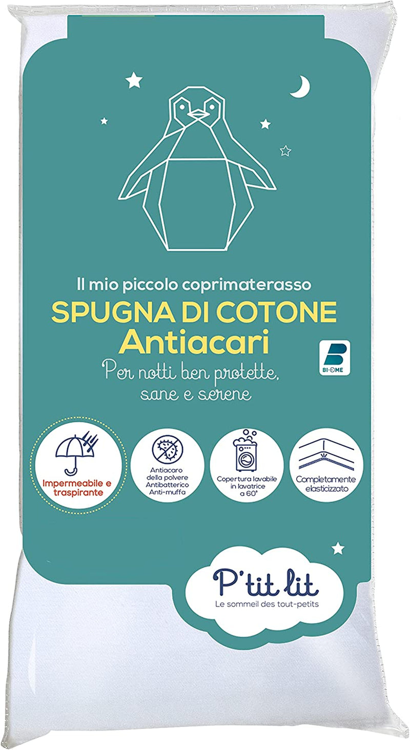 - Coprimaterasso Bambini Antiacaro | Coprimaterasso Impermeabile 60X120 Cm - 100% Spugna Di Cotone - Tessuto Assorbente E Silenzioso - Oeko Tex®