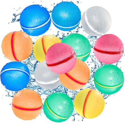 Palloncini D'Acqua Riutilizzabili, Autosigillanti E Riempimento Rapido Giocattoli Da Piscina in Silicone Senza Lattice, Giochi D'Acqua per Bambini Adulti Famiglia Giochi Estivi Da Giardino (15 Pezzi)