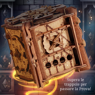 Cluebox - a Prova Di Camelot - Escape Room Gioco - Scatola Rompicapo Labirinto - Scatola Regalo - Regalo Fidanzato - Puzzle 3D - Puzzle Rompicapo - Regalo per Lui - Giochi E Puzzle in Legno