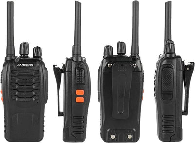 Walkie Talkie PMR Radio Ricetrasmettitore a Lungo Raggio Walkie Talkie Set Portatile Ricaricabile Con Cuffie E Luci LED Adatte per Sport All'Aria Aperta,Escursionismo,Cantieri(2 Pezzi)