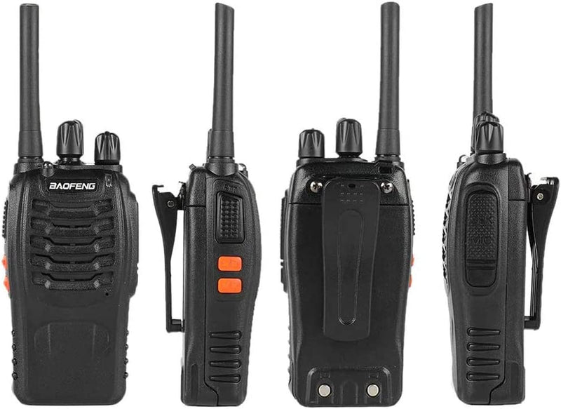 Walkie Talkie PMR Radio Ricetrasmettitore a Lungo Raggio Walkie Talkie Set Portatile Ricaricabile Con Cuffie E Luci LED Adatte per Sport All&