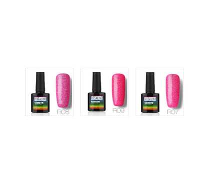 Nail Free, Long-Lasting, Non-Toxic, Nail Polish, ROSALIND Phototherapy Glue, Star Studded Rainbow System.