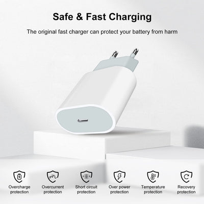 Caricatore Iphone Rapido 20W USB C per Iphone 14/14 Plus/14 Pro/14 Pro Max/13/12/11/Xs/Xs Max/Xs/Xr/X/8/Ipad, Caricabatterie Iphone USB C PD 3.0 Spina Alimentatore Adattatore Ricarica