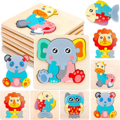 Puzzle in Legno per Bambini - 6 Pezzi Puzzle Di Animali Montessori Giochi Bambino Educativi, Legno Giocattoli Bambini per 1 2 3 4 Anni, Puzzle Legno Giocattoli Educativi per Le Abilità