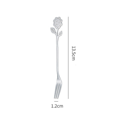 Japanese Style Stainless Steel Cartoon Sunflower Spoon