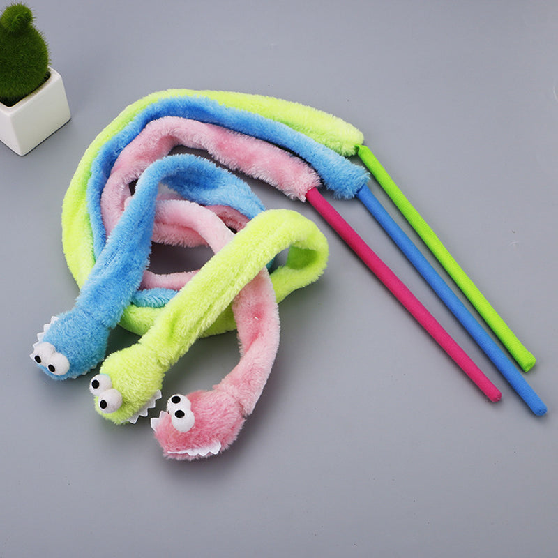 Pet Cat Toy Cartoon Snake Funny Cat Rod Cat Interactive Toy Funny Cat Rod