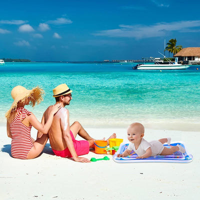 Tappetino Gonfiabile per Pancia Tappetino per Giochi D'Acqua per Bambini per Neonati E Bambini Piccoli Giocattoli per Bambini Da 3 a 24 Mesi, Rafforza I Muscoli Del Tuo Bambino, Portatile