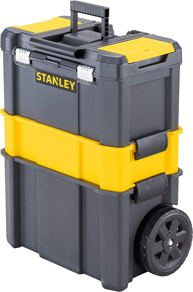 ‎STST1-80151 Carrello Porta Utensili Con Tre Livelli Di Stoccaggio, Capacità Di Carico 20 Kg, Nero Giallo