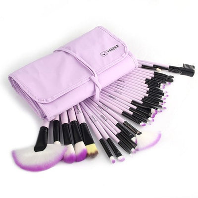 Professional 32Pcs Makeup Brush Foundation Eye Shadows Powder Blue Make up Brushes Tools Cosmetic Bag Pincel Maquiagem Brushes