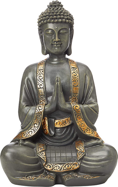 Zen 'Light Statua Di Buddha Meditazione, Resina, Bonzo, 15 X 24 X 37.5 Cm