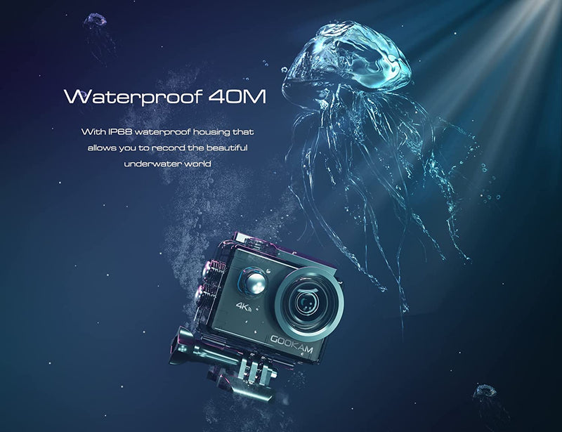 4K Action Cam 20MP Wifi Telecomando Fotocamera Subacquea Impermeabile 40M Sott&