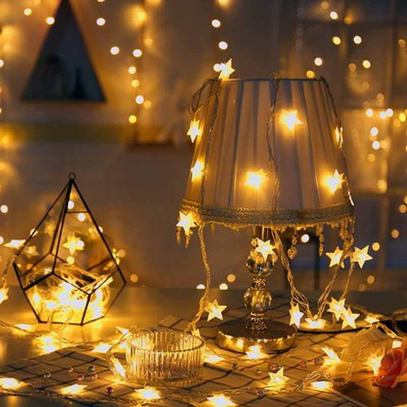 Room Layout Led Lantern Flashing String Lights Starry