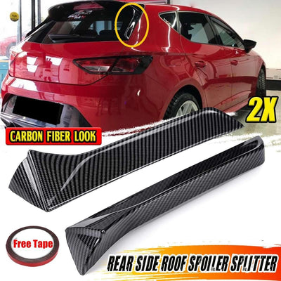 per Seat per Leon 5F FR Mk3 MK3.5 2013-2021 2 Pz Car Window Trim Spoiler Posteriore Tetto Ala Bordo Laterale Coda Flap Posteriore Tronco Spoiler Labbro Accessori per Auto