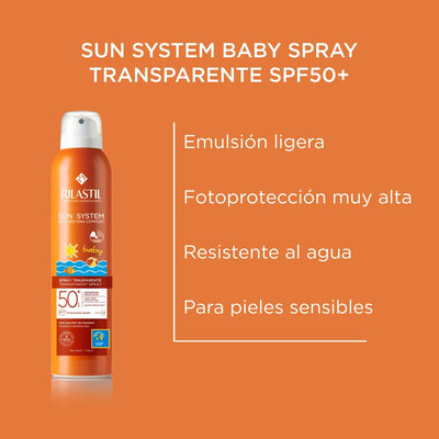 63086 Sun System Baby Spray Trasparente SPF 50+, 200 Ml