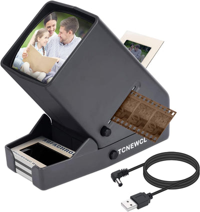 LED Proiettore Di Diapositive, Visualizzatore Diapositive E Negativi Da 35 Mm, Ingrandimento 3X
