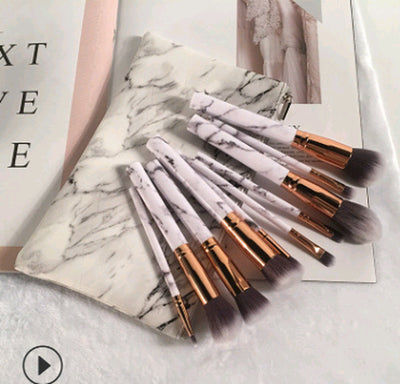 10 Marble Makeup Brush Sets, Beauty Tools, Blush, Eye Shadow, Face Modification, 5 Big 5 Small Explosions.