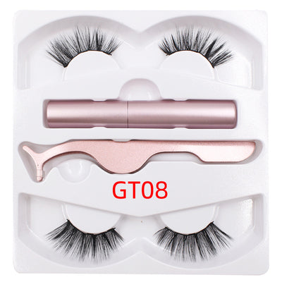 Magnetic Liquid Eyeliner & Magnetic False Eyelashes & Tweezer Set Waterproof Long Lasting Eyeliner False Eyelashes