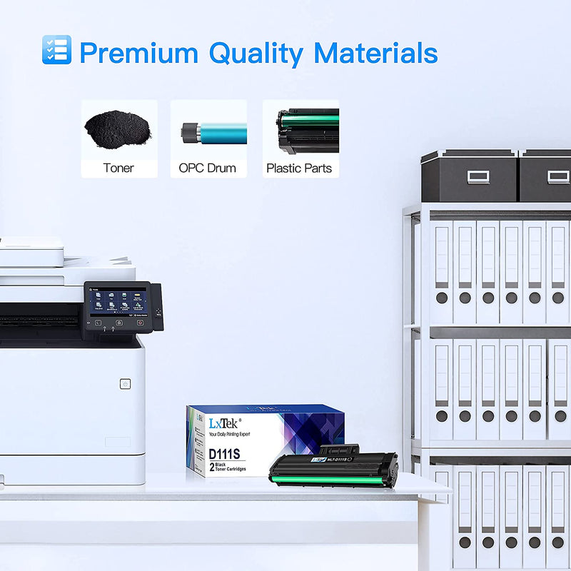 MLT-D111S Sostituzione Compatibile per Samsung D111S MLT-D111L Toner per Xpress M2026W M2026 M2070FW M2070 M2070W M2070F M2020 M2020W M2021 M2021W M2022 M2022W M2071 M2071W M2078W (Nero, 2-Pack)