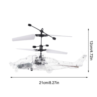 Gesture Sensing Smart Levitation Led Light Altitude Hold Transparent RC Helicopter Kids Toys