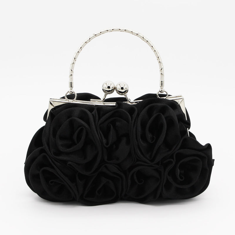 Hand Held Rose Bag Dinner Bag Bridal Bag