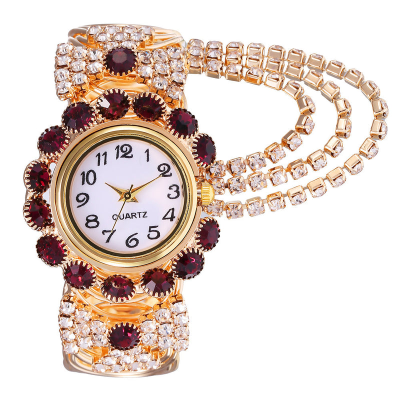 All-Match Ladies Diamond Claw Chain Quartz Watch