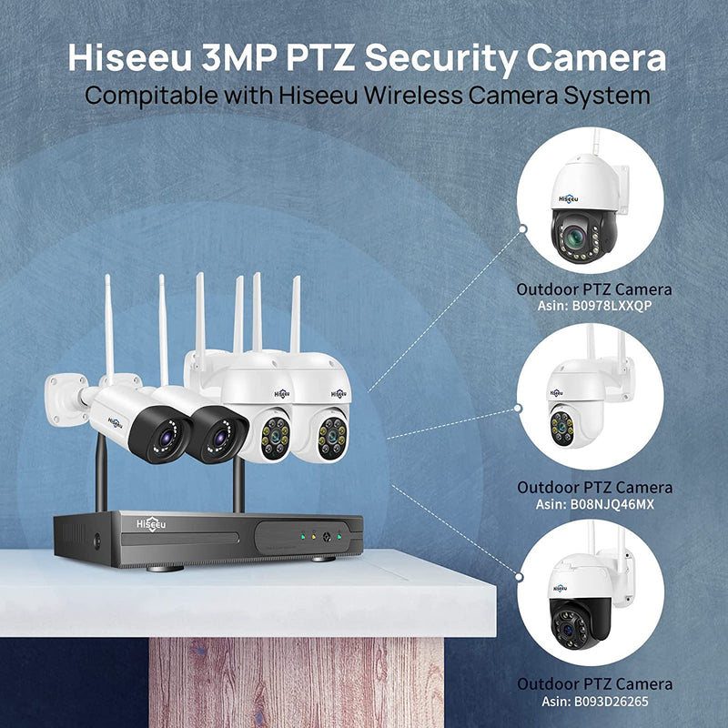 【Ptz+5Mp】 5MP Kit Videosorveglianza Wifi,360° Visione Notturna a Colori,10Ch NVR Con 1TB HDD 4X5Mp Telecamere Wifi,Registrazione 24/7 Sistema,Rlevamento Movimento Alarm Accesso Remoto Alexa