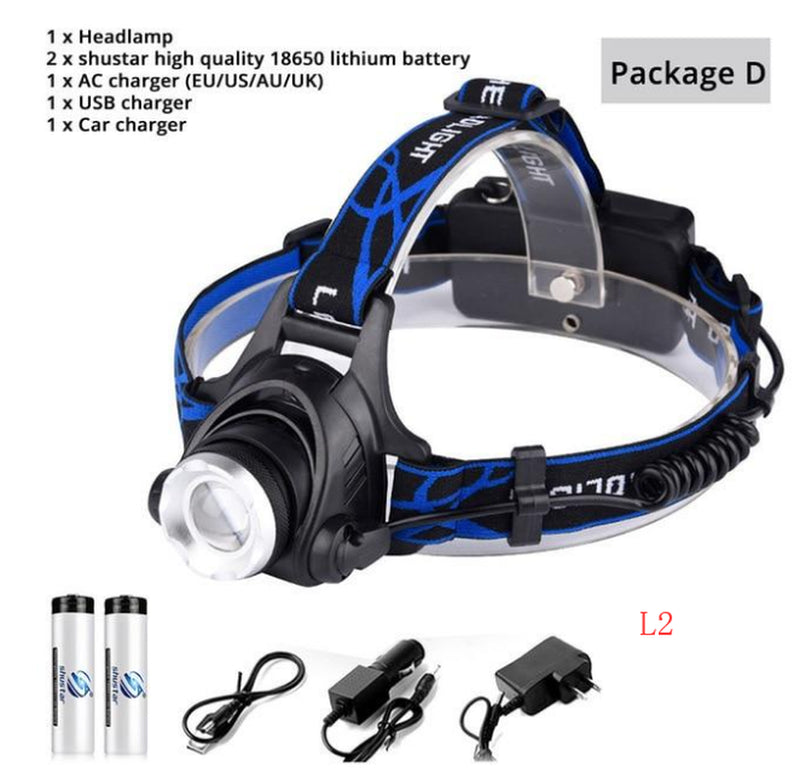 USB Charging Built-In Smart Sensor Head-Mounted Outdoor Fishing Headlight