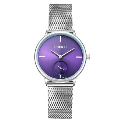 Spot Watch Mesh Woven Steel Belt Women'S Watch Ultra-Thin Fashion Watch Waterproof Quartz Watch Wholesale Women'S Watch 061A