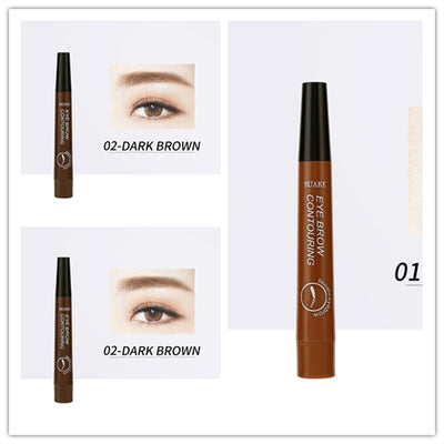 Four-Headed Eyebrow Pencil Long-Lasting No Blooming