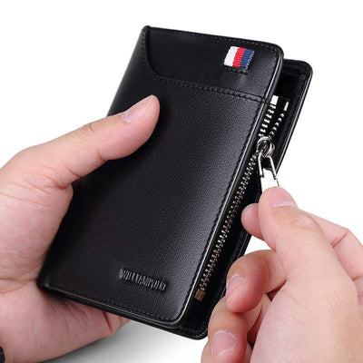 Leather Men'S Short Wallet