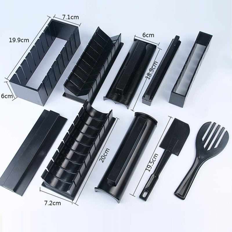 High-Quality Plastic Manual Sushi Making Tool Kit with 5 Sushi Roll Molds