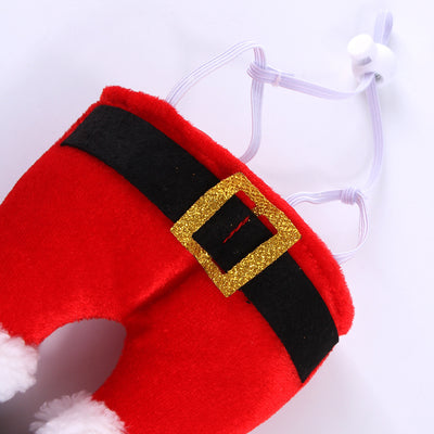 Dog Cat Christmas Costume Christmas Hat for Pet Outfit for Small Dogs Cute Fleece Hat Party Event Apparel Funny Clothes Accessory