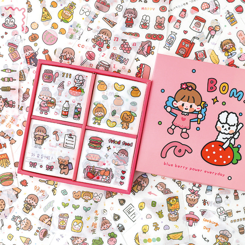 Girly Heart Cute Cartoon Hand Account Sticker Set