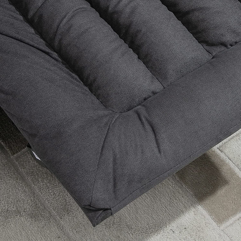 Poltrona Relax Manuale per Soggiorno O Camera Da Letto, Poltrona Reclinabile 150° Moderna in Tessuto Grigio, 96X99X104Cm