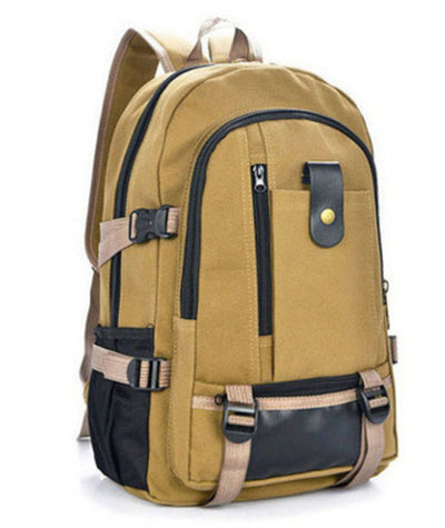 2021 Korean Men'S Leisure Canvas Bag Retro Fashion School Computer Backpack