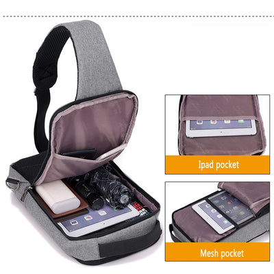 Anti-Theft USB Charging Chest Bag with You