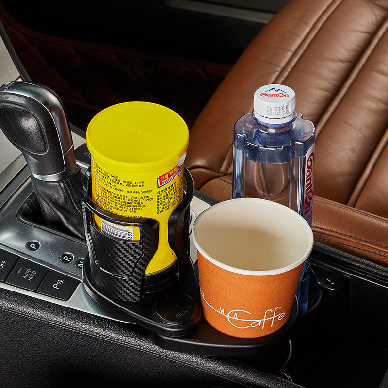 Multifunctional Car Water Cup Holder Carbon Fiber