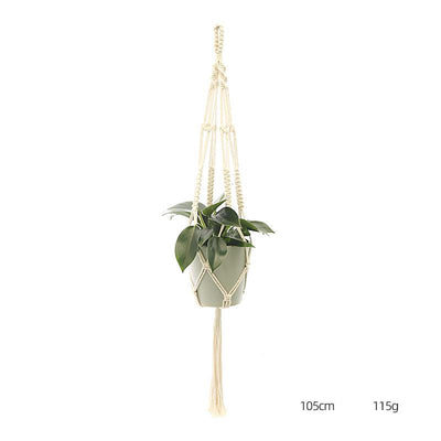 Custom Hand-Knitted Hanging Flowerpot Net Bag