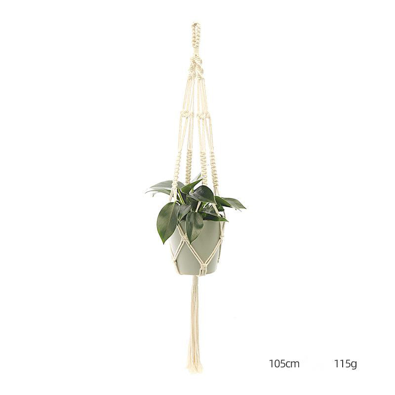 Custom Hand-Knitted Hanging Flowerpot Net Bag