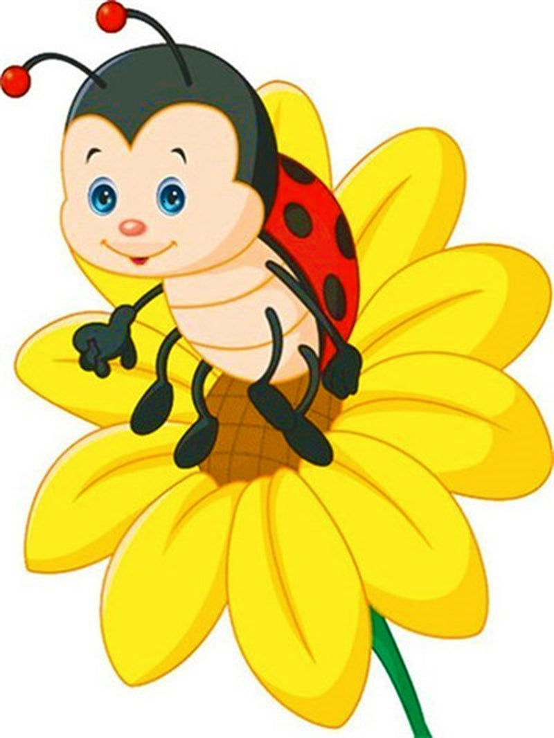 Cartoon Bee 5D Diamond Embroidery Full Square Circle