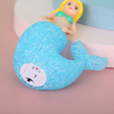 Plastic Crystal Mermaid Colorful Small Night Light Luminous Princess Led