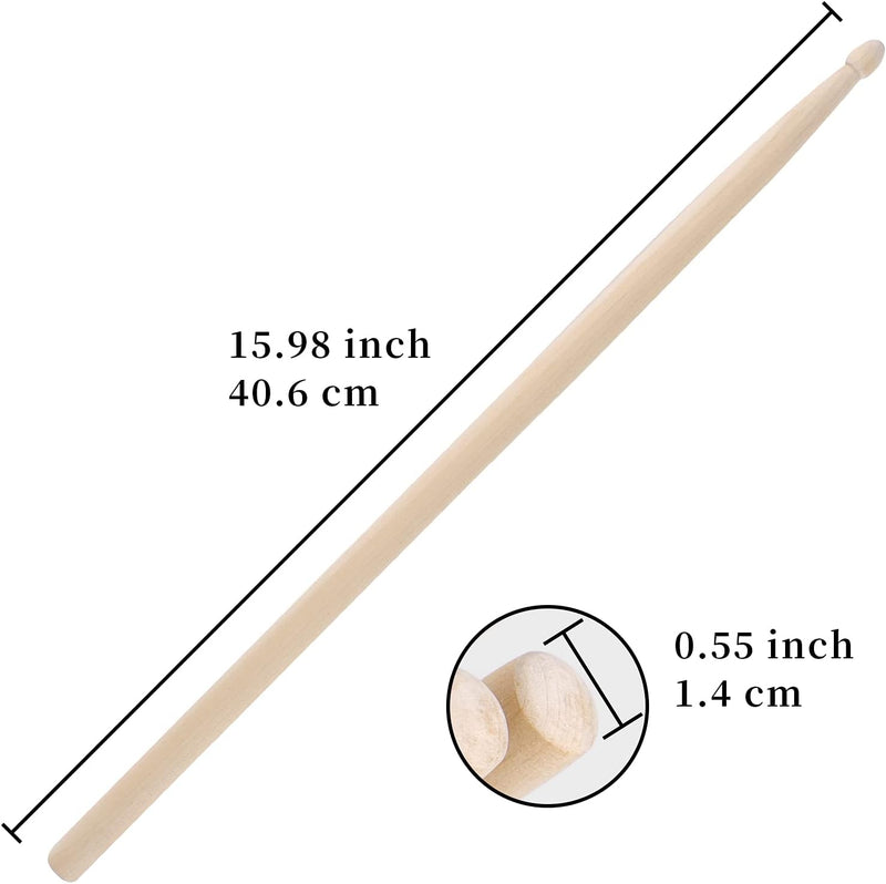 12 Paia Di Bacchette per Batteria 5A, Classiche Bacchette in Legno D&