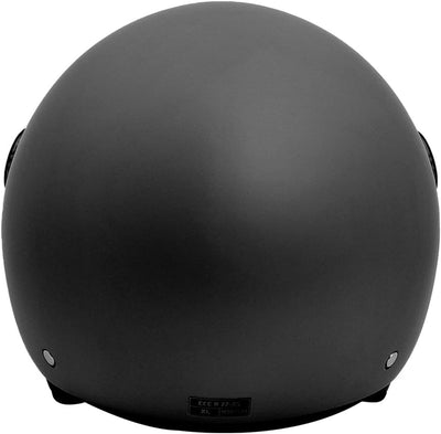 Casco Scooter Demi-Jet 800 EASY, Casco Motorino Omologato ECE 22.05, Peso & Dimensioni Ridotte per Città E Sottosella, Nero Opaco, M